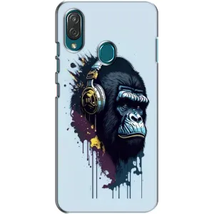 Чохол з Мавпами ZTE Blade V10 Vita - (AlphaPrint) (Горила в навушниках)