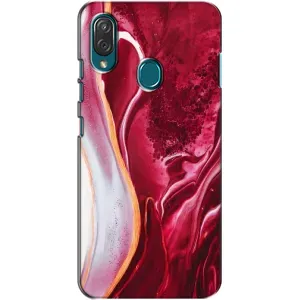 Чохол для ZTE Блейд V10 Віта - з принтом (Дизайнерські) (AlphaPrint) (Мрамор червоний)
