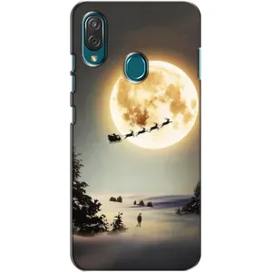 Новорічні, Святкові Чохли для ZTE Blade V10 Vita - 2024 год (Санта на місяці)