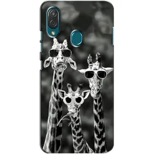 Силіконовий чохол з КАРТИНКАМИ літо для ZTE Blade V10 Vita (AlphaPrint) (Жирафи в окулярах)