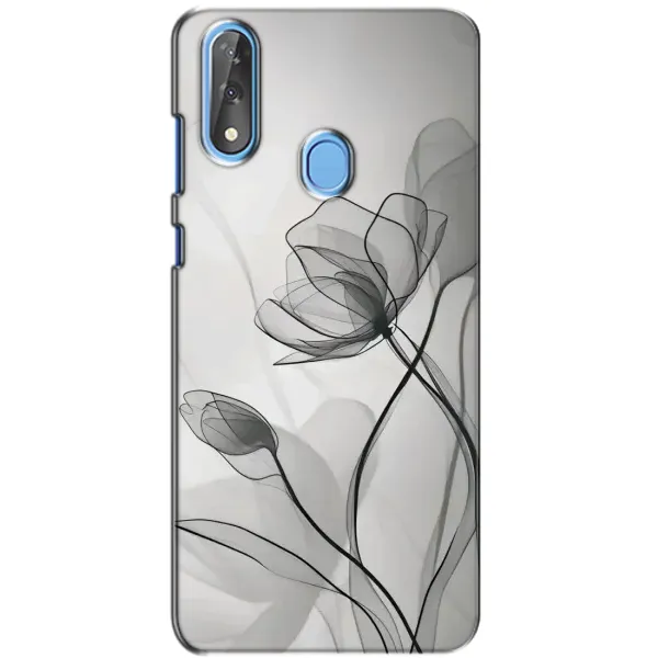 Чехол с принтом «Черные цветы» для ZTE Blade V10 Чехол с принтом «Черные цветы» для ZTE Blade V10