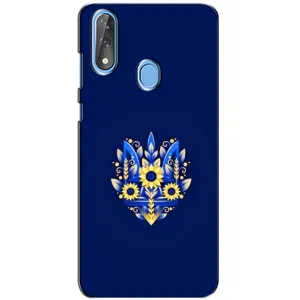 Чехлы для ZTE Blade V10 Укр. Символика (AlphaPrint) (Цветочный Герб)
