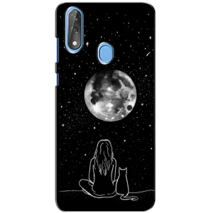 Чохол з малюнком кіт на ZTE Blade V10 (Дівчина з котом)