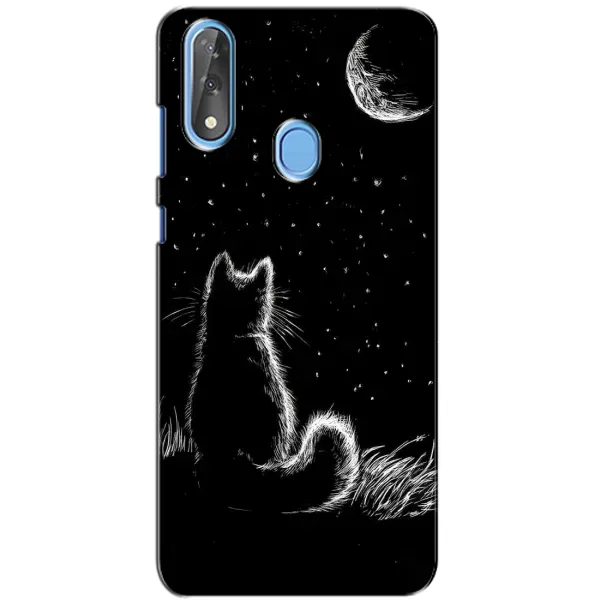 Чохол з принтом «Котик і місяць» для ZTE Blade V10