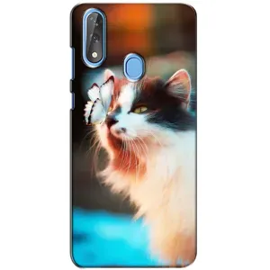 Чохол на ZTE Blade V10 з Котиками (VPrint) (Котик з метеликом)