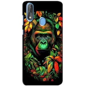 Чохол з Мавпами ZTE Blade V10 - (AlphaPrint) (Мавпа в квітах)