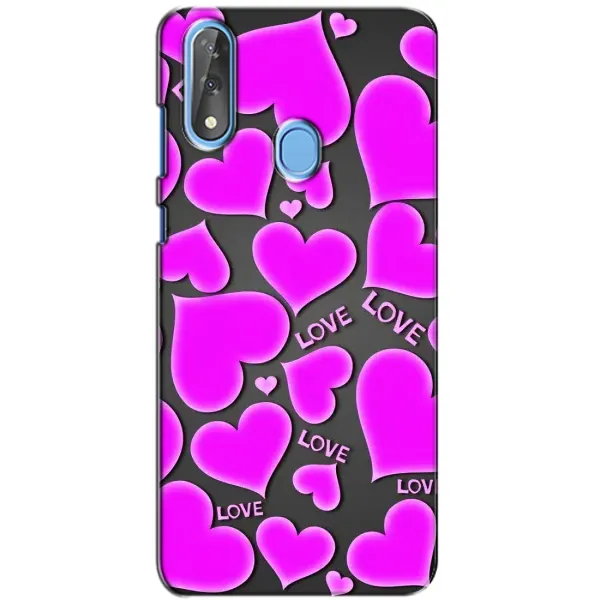 Чехол с принтом «Pink hearts» для ZTE Blade V10