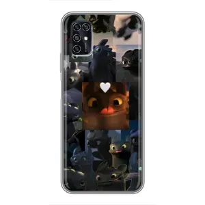 Чехол как приручить дракона на ZTE Blade V2020 Smart (Дракон коллаж)
