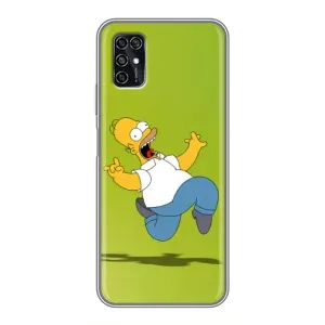 Чехол с Симпсонами для ZTE Blade V2020 Smart (VPrint) (Гомер Симпсон)