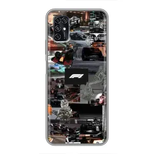 Чехол Формула1 на ZTE Blade V2020 Smart (Гоночный коллаж Ф1)