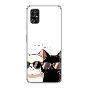 Чохол з малюнком кіт на ZTE Blade V2020 Smart (Коти в окулярах)