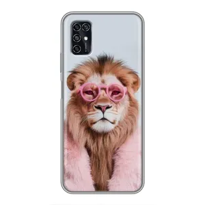 Чохол з принтом стильні тварини для ZTE Blade V2020 Smart (Лев в окулярах)