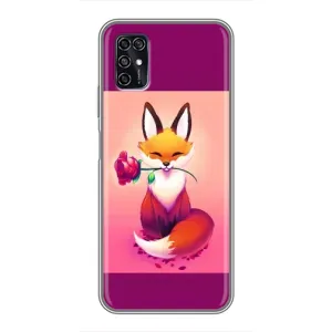 Чохли з картинкою Лисичка для ZTE Blade V2020 Smart (VPrint) (Лиса з трояндою)