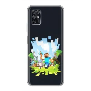 Чохол Майнкрафт на ZTE Blade V2020 Smart (AlphaPrint) Minecraft (персонажі Minecraft)