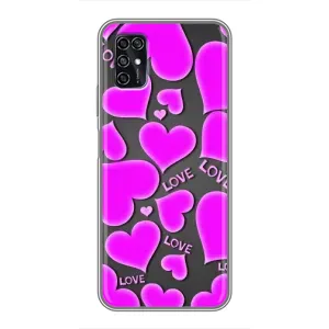 Чехлы для любимой на ZTE Blade V2020 Smart (VPrint) (Pink hearts)