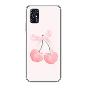 Чохол з розовим принтом для ZTE Blade V2020 Smart (Рожеві вишні)