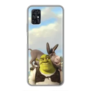 Чехол с мультфильмом Шрек на ZTE Blade V2020 Smart (Шрек и Осел)