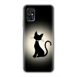 Чохол з принтом для ZTE Blade V2020 Smart (AlphaPrint) Модні коти (Силует котика)