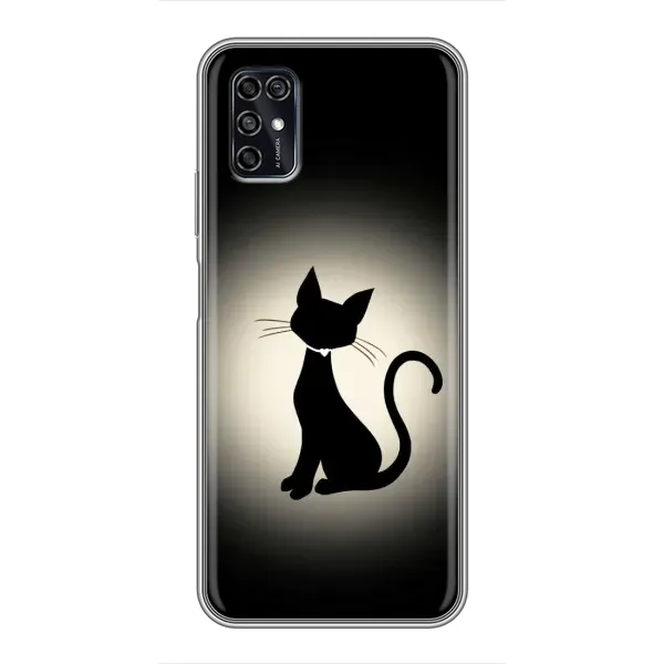 Чехол с принтом «Силуэт котика» для ZTE Blade V2020 Smart