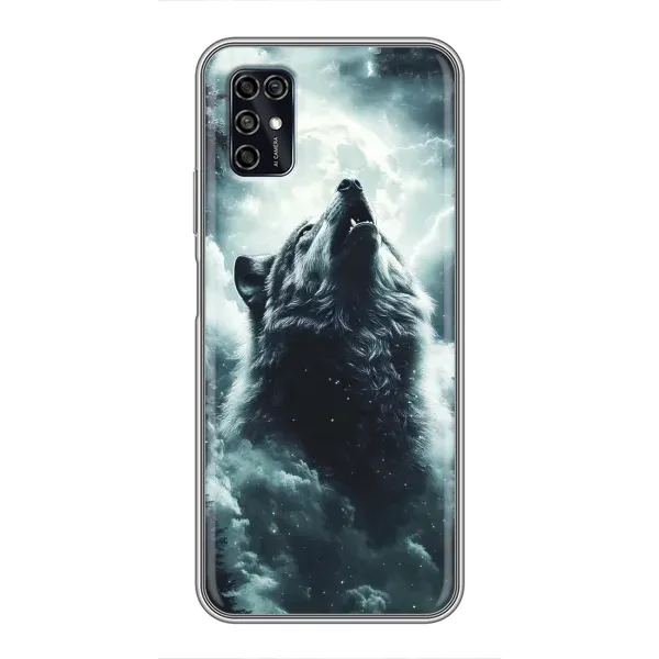 Чехол с принтом «Волк в облаках» для ZTE Blade V2020 Smart