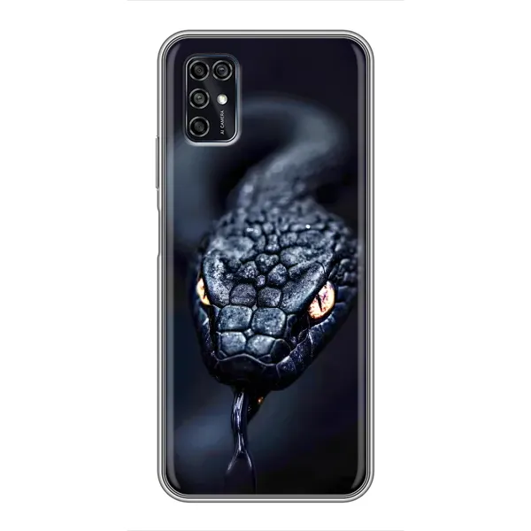 Чехол с принтом «Черная змея» для ZTE Blade V2020 Smart