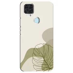 Силконовий чохол з принтом в квітах на ZTE Blade V2020 (Зелена монстера дизайн)