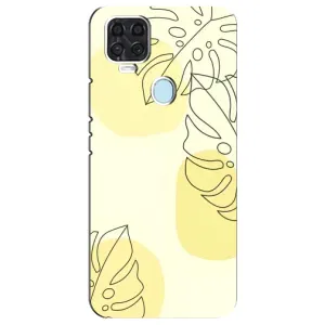 Силконовий чохол з принтом в квітах на ZTE Blade V2020 (Жовта монстера арт)
