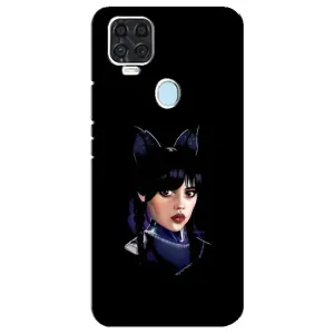 Чехлы Венсдей на ZTE Blade V2020 Уэнсдей (AlphaPrint) (серьезная Уэнздей)