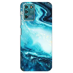 Мраморний чехол на ZTE Blade V30 Vita (VPrint) (Блакитний мрамор)