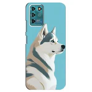 Чехол с Хаски для ZTE Blade V30 Vita - (AlphaPrint) (Хаски арт)