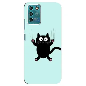 Чехол с принтом для ZTE Blade V30 Vita (AlphaPrint) Модные коты (Падающий кот)