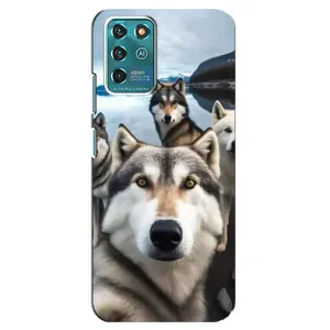 Чехол с Хаски для ZTE Blade V30 Vita - (AlphaPrint) (Селфи ХАски)