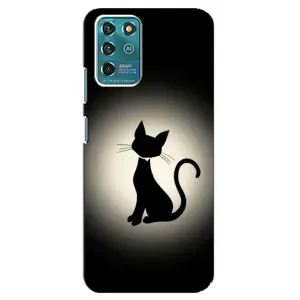 Чехол с принтом для ZTE Blade V30 Vita (AlphaPrint) Модные коты (Силуэт котика)