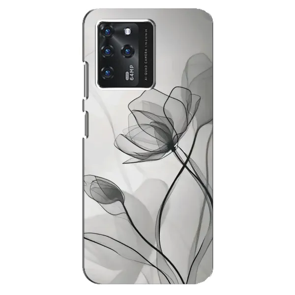 Чохол з принтом «Чорні квіти» для ZTE Blade V30 Чохол з принтом «Чорні квіти» для ZTE Blade V30