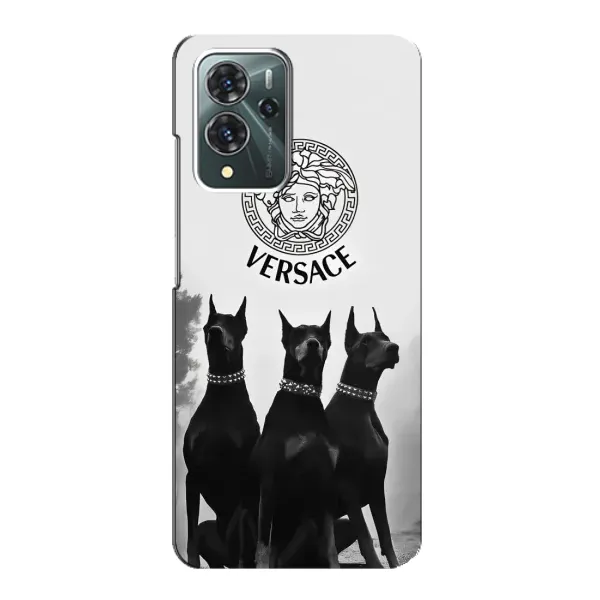 Чехол с принтом «Доберман Версаче» для ZTE Blade V40 Pro