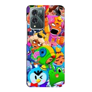 Чехол с принтом «герои Бравл Старс» для ZTE Blade V40 Pro