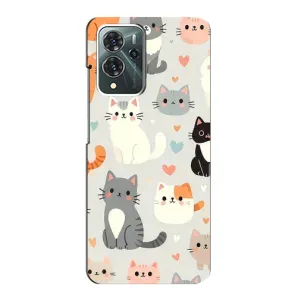 Чохол з принтом «Колаж котів» для ZTE Blade V40 Pro