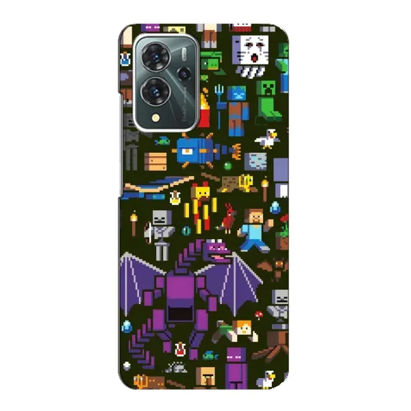 Чохол з принтом «Колаж Майнкрафт» для ZTE Blade V40 Pro