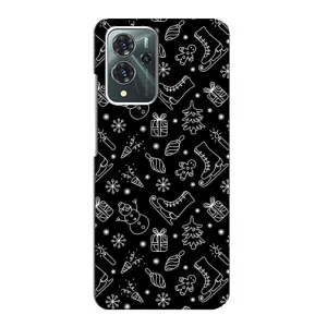 Новогодние, Праздничные Чехлы для ZTE Blade V40 Pro - 2024 год (Новогодний фон)