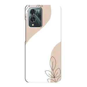 Силконовий чохол з принтом в квітах на ZTE Blade V40 Pro (Нюдова гілочка абстракція)