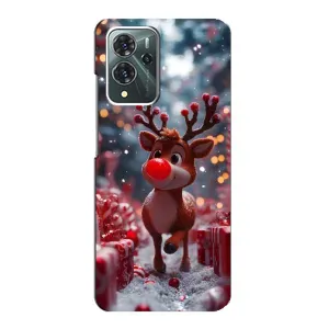 Яркий чехол для ZTE Blade V40 Pro с Зимними Оленятами (Олень среди подарков)