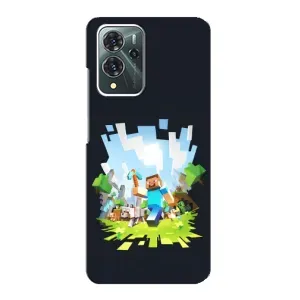Чохол з принтом «персонажі Minecraft» для ZTE Blade V40 Pro