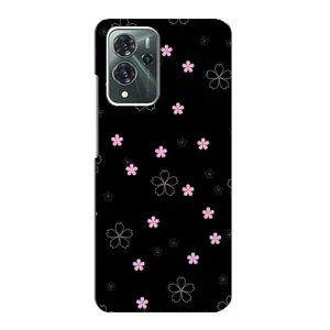 Чехол с принтом «Розовые цветы на черном» для ZTE Blade V40 Pro