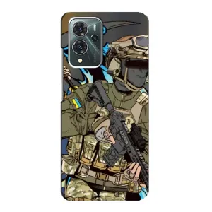 Чехлы с картинкой ЗСУ для ZTE Blade V40 Pro (AlphaPrint) (Воїн ЗСУ)