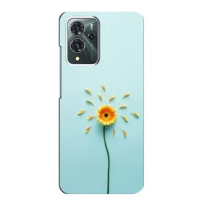 Чохли з квітами для ZTE Blade V40 Pro (VPrint) (Жовта квітка)