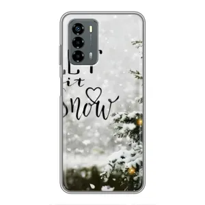 Новогодние, Праздничные Чехлы для Blade V40 Vita - 2024 год (Let it snow)