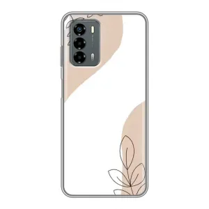 Силиконовый чехол с принтом в цветах на Blade V40 Vita (Нюдовая веточка абстракция)