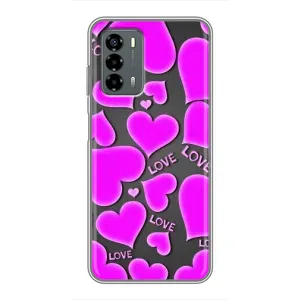 Чехлы для любимой на  ZTE V40 Віта (VPrint) (Pink hearts)