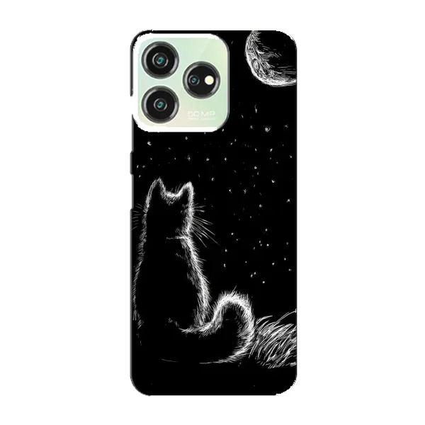 Чохол з принтом «Котик і місяць» для ZTE Blade V50 Design Чохол з принтом «Котик і місяць» для ZTE Blade V50 Design