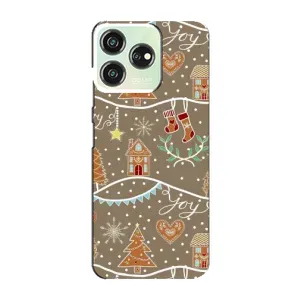 Новогодние, Праздничные Чехлы для ZTE Blade V50 Design - 2024 год (Новогодние пряники)